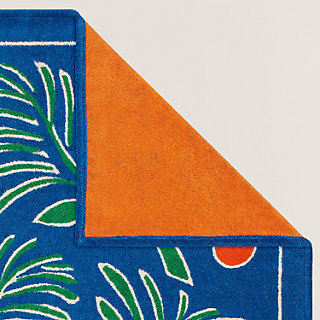 Zeste d'Ete beach towel - Blue | Hermès Norway